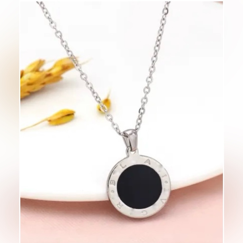 Black Center Letter Necklace